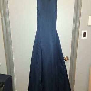 Bari Jay Navy Blue Sleeveless Maxi Gown